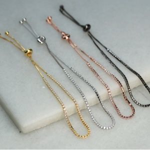 Rhea Kulcsar Thin Crystal Slider Bracelet